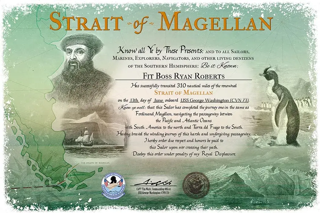 Strait of Magellan Certificate
