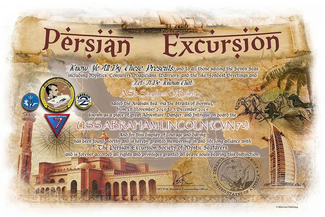 Persian Excursion Certificate
