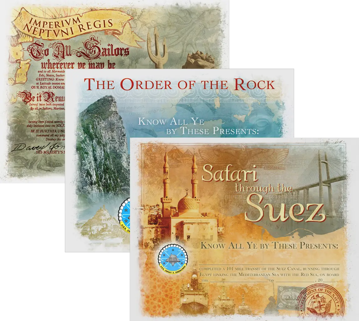 U.S. Navy Achievement Certificates